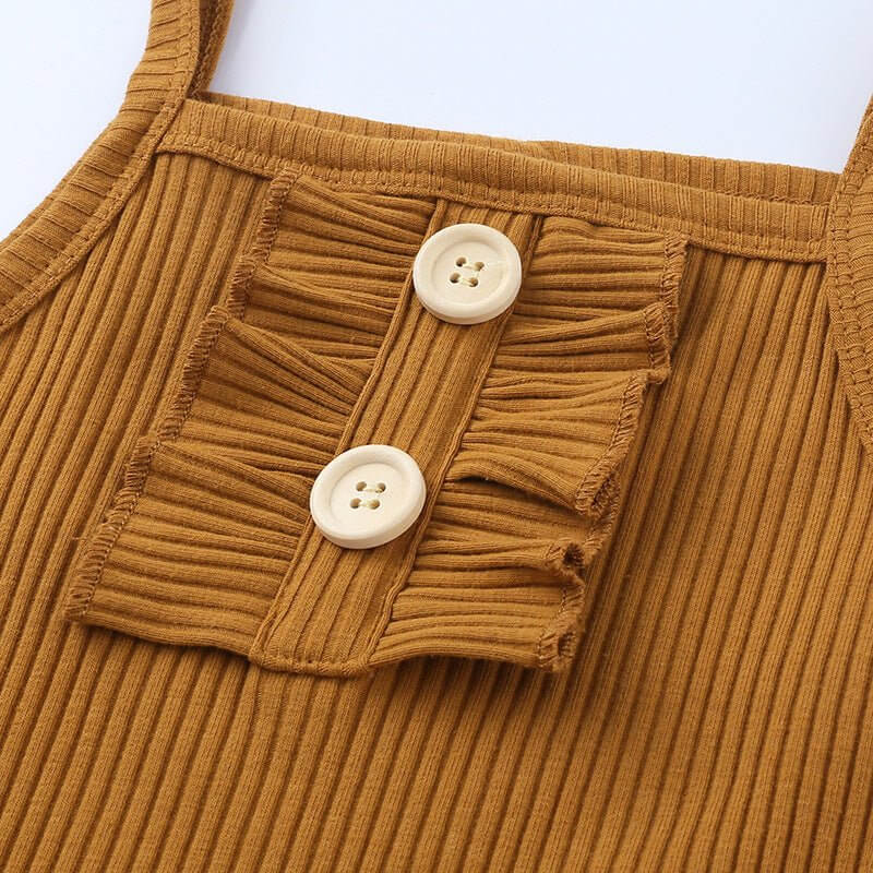Summer sleeveless clothing suit $19.00 Dana Fashion Color: Coffee Size: 100cm Baby Clothing Fabric name: Cotton Main fabric composition: cotton Main fabric ingredient content: 95 (%) Closed style: pullover size length bust *2 waist *2 hip *2 70 38 24 21 3