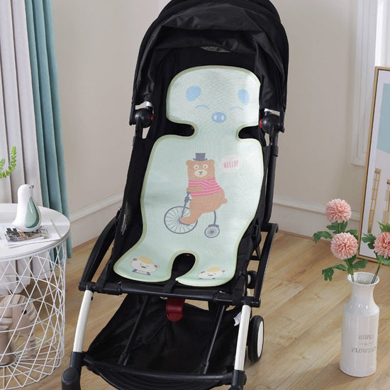 Summer Stroller Cooling Pad 3D Air Mesh Breathable Stroller Mat Mattress Latex Baby Car Seat Cover Cushion $98.73 Dana Fashion Color: Green bicycle bear Size: 33x72cm Baby & Mother Overview: It has the advantages of ventilation, water absorption, and mois