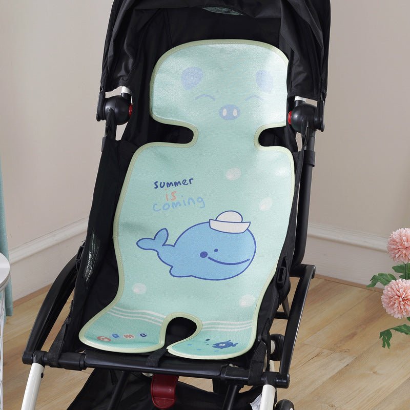 Summer Stroller Cooling Pad 3D Air Mesh Breathable Stroller Mat Mattress Latex Baby Car Seat Cover Cushion $98.98 Dana Fashion Color: Green whale Size: 33x72cm Baby & Mother Overview: It has the advantages of ventilation, water absorption, and moisture re
