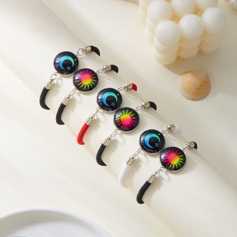 Sun Moon Stainless Steel Valentine's Day Couple Round Luminous Bracelet $15.00 Dana Fashion Style: 1 Style Women's Accessories Product information: Processing Technology: manual Color: BR24Y0873-1,BR24Y0873-2,BR24Y0873-3 Applicable people: Unisex Applicab