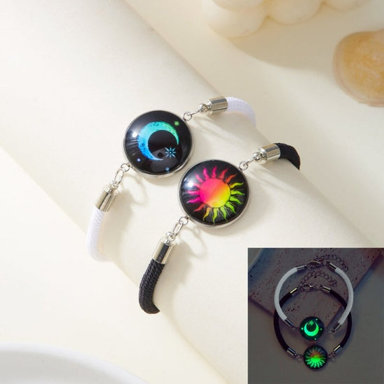 Sun Moon Stainless Steel Valentine's Day Couple Round Luminous Bracelet $15.00 Dana Fashion Style: 2 Style Women's Accessories Product information: Processing Technology: manual Color: BR24Y0873-1,BR24Y0873-2,BR24Y0873-3 Applicable people: Unisex Applicab