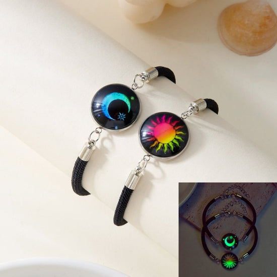 Sun Moon Stainless Steel Valentine's Day Couple Round Luminous Bracelet $15.00 Dana Fashion Style: 3 Style Women's Accessories Product information: Processing Technology: manual Color: BR24Y0873-1,BR24Y0873-2,BR24Y0873-3 Applicable people: Unisex Applicab