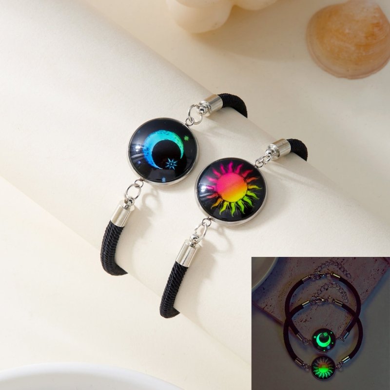 Sun Moon Stainless Steel Valentine's Day Couple Round Luminous Bracelet $15.00 Dana Fashion Style: 3 Style Women's Accessories Product information: Processing Technology: manual Color: BR24Y0873-1,BR24Y0873-2,BR24Y0873-3 Applicable people: Unisex Applicab