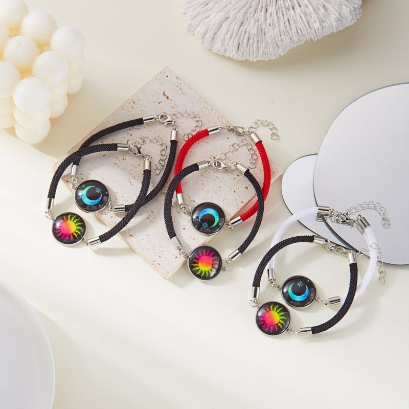 Sun Moon Stainless Steel Valentine's Day Couple Round Luminous Bracelet $15.00 Dana Fashion Style: 1 Style Women's Accessories Product information: Processing Technology: manual Color: BR24Y0873-1,BR24Y0873-2,BR24Y0873-3 Applicable people: Unisex Applicab