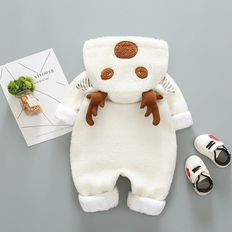Super cute baby outing in trendy romper $29.77 Dana Fashion Color: Khaki Size: 66cm Baby Clothing Sleeve length: long sleeve Thickness: General Main fabric composition: cotton Main fabric ingredient content: 55 (%) Closed style: Lace-up strap 1. Asian siz