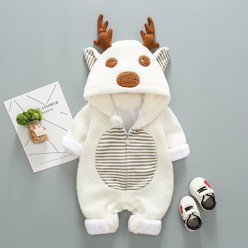 Super cute baby outing in trendy romper $36.85 Dana Fashion Color: White Size: 66cm Baby Clothing Sleeve length: long sleeve Thickness: General Main fabric composition: cotton Main fabric ingredient content: 55 (%) Closed style: Lace-up strap 1. Asian siz