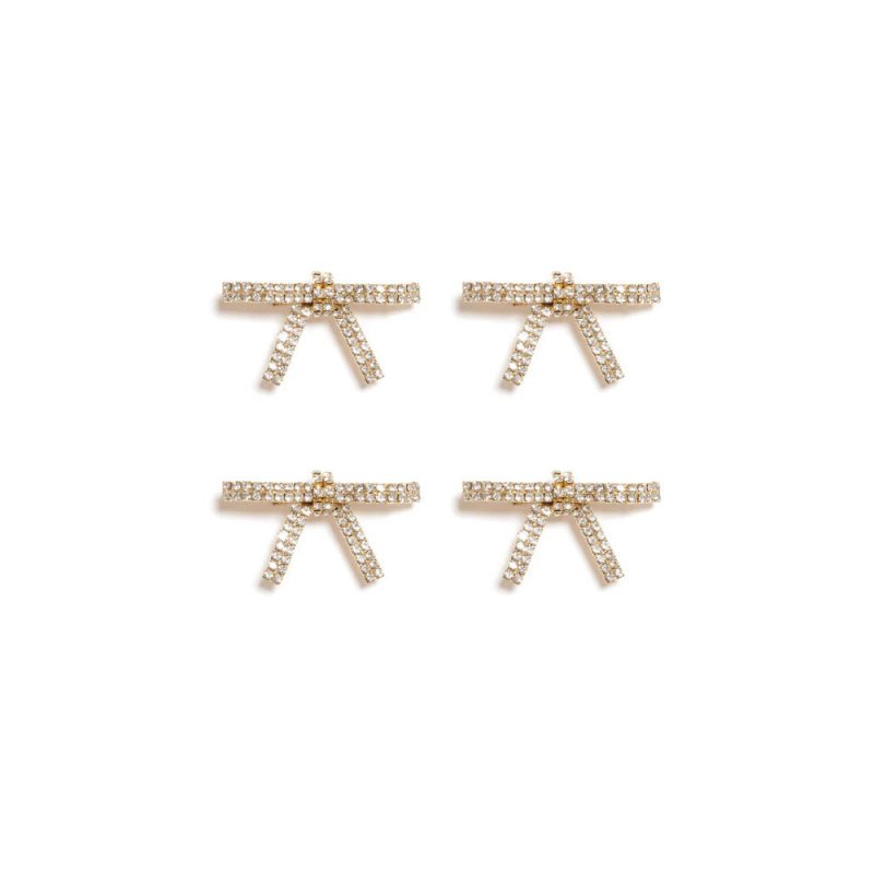 Super Fairy Bow Women's Rhinestone Barrettes $13.13 Dana Fashion Color: Gold Women's Accessories Product information: Treatment Process: Electroplating Color: gold, silver Applicable population: Female Material: Rhinestone Popular elements: Bow Packing li
