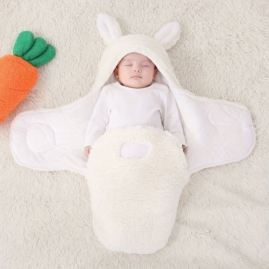 Super Soft Baby Sleeping Bag Fluffy Fleece Newborn Blanket Swaddle Blankets, Unisex Baby Wrap For Newborn Baby Boys Girls With Head-Protecting & Head-Supporting Function, Wearable Swaddle Sleep Sack $57.19 Dana Fashion Color: Blue Size: 3M Baby Clothing E