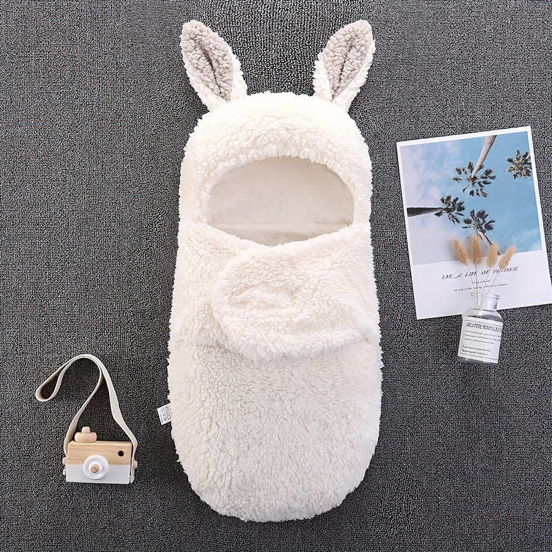 Super Soft Baby Sleeping Bag Fluffy Fleece Newborn Blanket Swaddle Blankets, Unisex Baby Wrap For Newborn Baby Boys Girls With Head-Protecting & Head-Supporting Function, Wearable Swaddle Sleep Sack $57.19 Dana Fashion Color: Blue Size: 3M Baby Clothing E