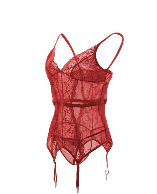Suspender Underwear Lace Perspective Temptation Underwear With Garter Buckle $35.00 Dana Fashion Color: Black Size: L Women's clothing Specification: Fabric name: Lace Main fabric composition: Polyester fiber (polyester) The content of the main fabric ing