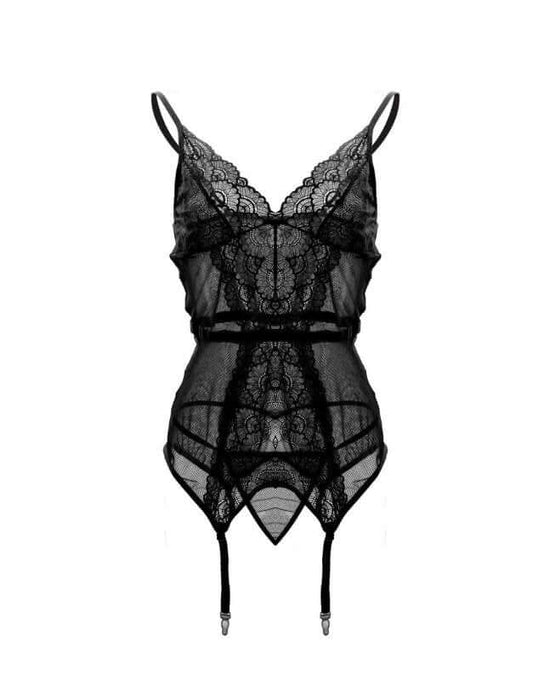 Suspender Underwear Lace Perspective Temptation Underwear With Garter Buckle $35.00 Dana Fashion Color: Black Size: L Women's clothing Specification: Fabric name: Lace Main fabric composition: Polyester fiber (polyester) The content of the main fabric ing