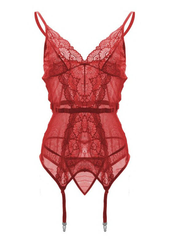 Suspender Underwear Lace Perspective Temptation Underwear With Garter Buckle $35.00 Dana Fashion Color: Red Size: L Women's clothing Specification: Fabric name: Lace Main fabric composition: Polyester fiber (polyester) The content of the main fabric ingre