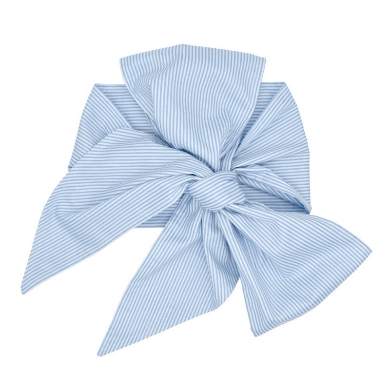 Swaddling cloth with cotton bow $14.29 Dana Fashion Color: Blue stripe Baby Clothing Product category: scarf Fabric: pure cotton Specification: 184 * 14cm Style: bow tie