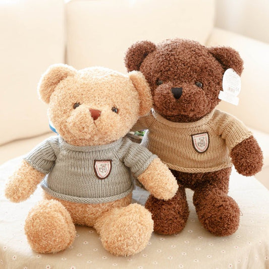Sweater Teddy Bear Doll Hug Bear Wedding $26.71 Dana Fashion Color: Dark brown Size: 30cm Toys & Hobbies Product Information: Category: Plush doll Modeling category: animal Filling material: PP cotton Fleece classification: seaweed fleece Color: dark brow