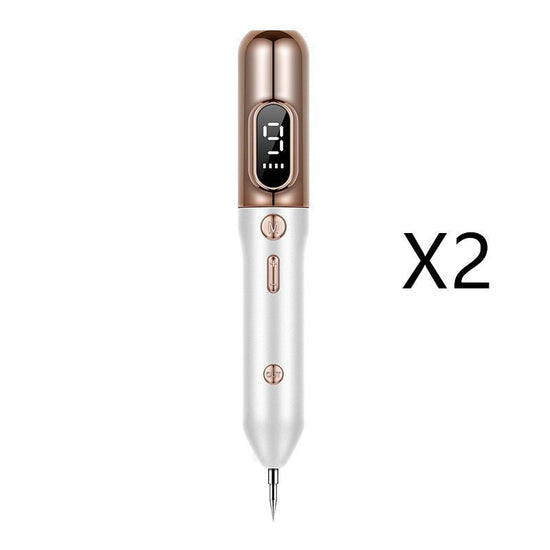 Tattoo Mole Removal Plasma Pen Laser Facial Freckle Dark Spot Remover Tool Wart Removal Machine Face Skin Care Beauty Device $151.16 Dana Fashion Color: Gold 2pcs Electrical outlet: USB Beauty Tools Overview: 1. Use the latest technology, and microcompute