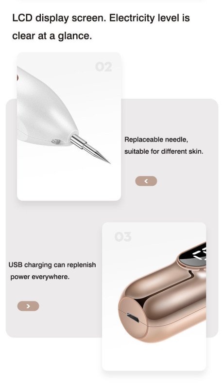 Tattoo Mole Removal Plasma Pen Laser Facial Freckle Dark Spot Remover Tool Wart Removal Machine Face Skin Care Beauty Device $80.15 Dana Fashion Color: 12pinhead Gold Electrical outlet: USB Beauty Tools Overview: 1. Use the latest technology, and microcom