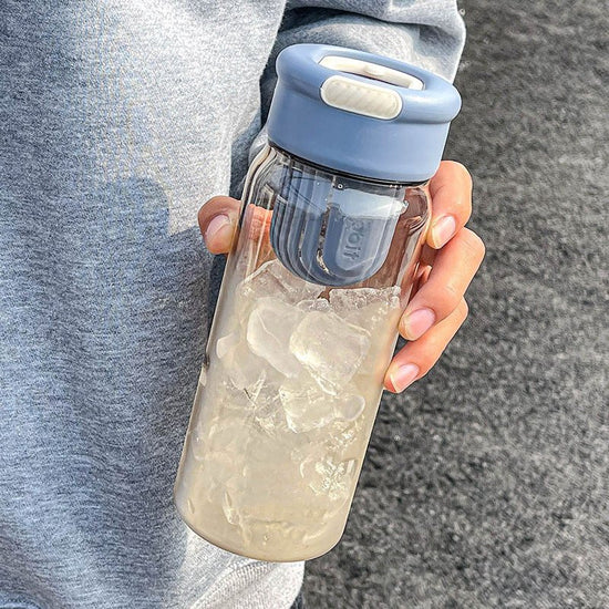 Tea Separation Cup Good Looking $17.46 Dana Fashion Color: Blue capacity: 650ML Dana's Kitchen Product information: Style: Korean Material: Plastic Color: blue, pink, yellow, white Capacity: 650mL Size: 7 * 20cm Packing list: Water cup*1