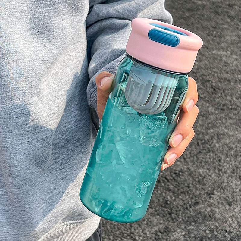 Tea Separation Cup Good Looking $17.46 Dana Fashion Color: Pink capacity: 650ML Dana's Kitchen Product information: Style: Korean Material: Plastic Color: blue, pink, yellow, white Capacity: 650mL Size: 7 * 20cm Packing list: Water cup*1