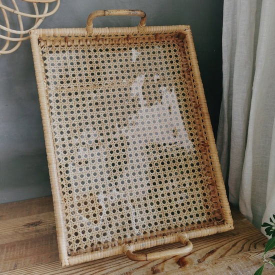 Tea Table Storage Rattan Desktop Storage Box Tray $175.00 Dana Fashion style: Large rectangle Dana's Kitchen Product information: Material: rattan Style: American shape: rectangle Applicable space: restaurant Pallet craft: weaving Number of layers: single