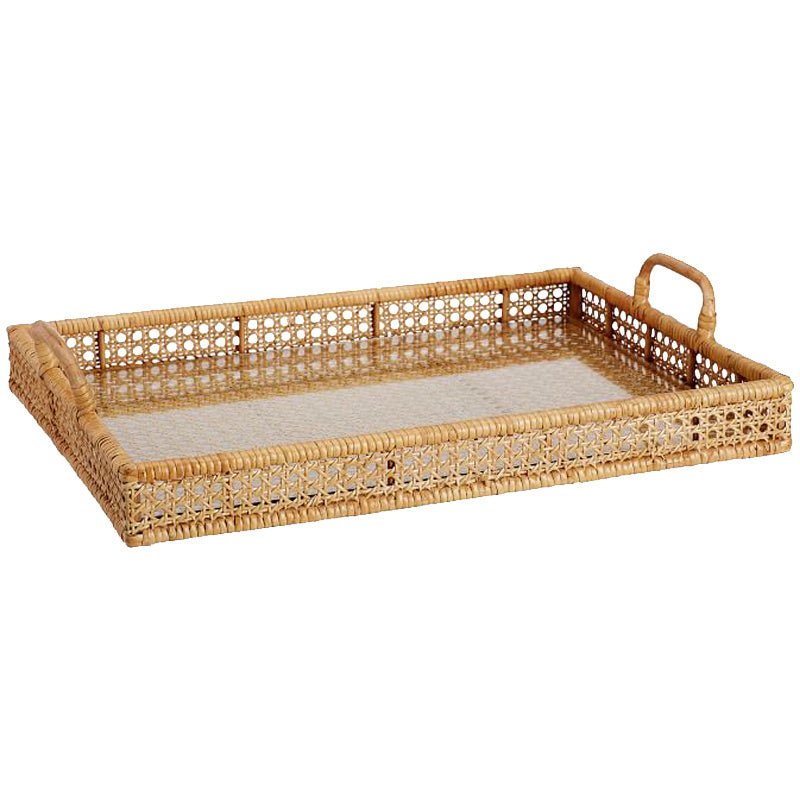 Tea Table Storage Rattan Desktop Storage Box Tray $175.00 Dana Fashion style: Large rectangle Dana's Kitchen Product information: Material: rattan Style: American shape: rectangle Applicable space: restaurant Pallet craft: weaving Number of layers: single