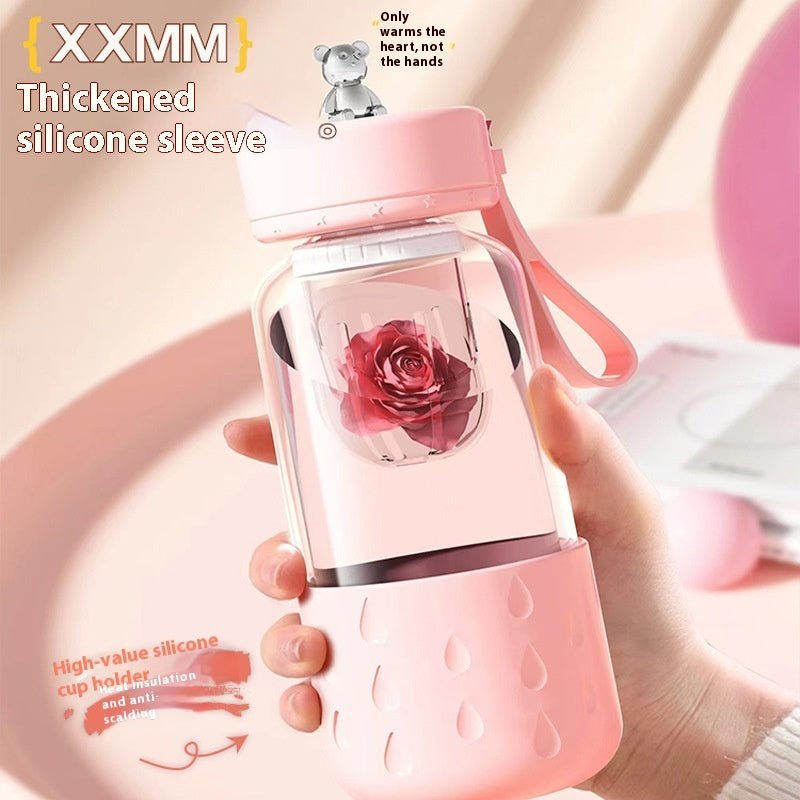 Tea Water Separation Magnetic Glass Water Cup Sealed Without Leakage Glass Tea Water Cup Infuser Tumbler Drinkware Water Bottle With Tea Filter $25.27 Dana Fashion Color: Girl Pink Capacity: 500ml Dana's Kitchen Overview: Leather sleeve anti-scalding: Thi