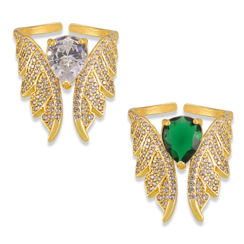 Temperament Elegant Copper Inlaid Zircon Ring $29.00 Dana Fashion Color: A867 Gold Lvzuan Ring Women's Accessories Product information: Type: Ring Treatment Process: Electroplating Color: A867-gold white diamond ring, A867-gold lvzuan ring Applicable peop