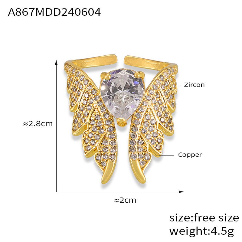 Temperament Elegant Copper Inlaid Zircon Ring $29.00 Dana Fashion Color: A867 Gold White Diamond Ring Women's Accessories Product information: Type: Ring Treatment Process: Electroplating Color: A867-gold white diamond ring, A867-gold lvzuan ring Applicab