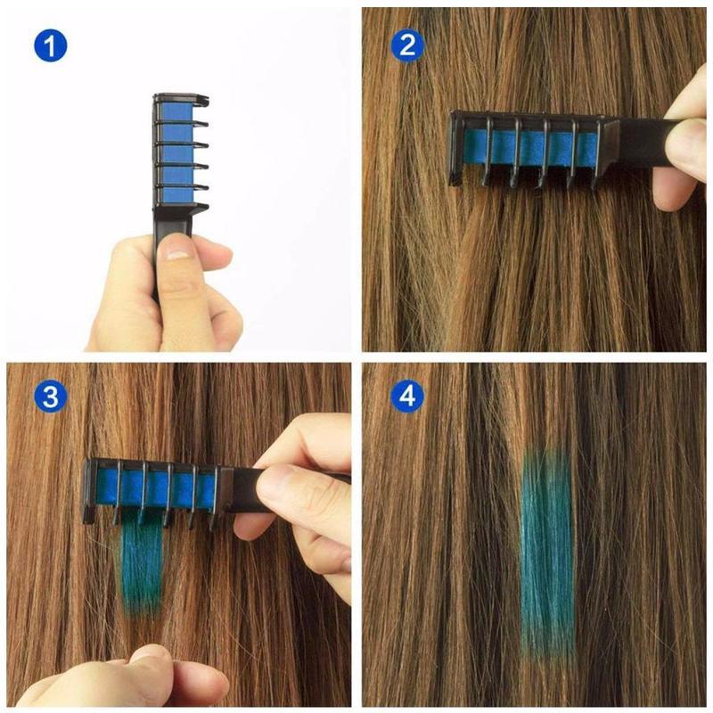 Temporary Mini Disposable Crayons Hair Color Dyeing Mascara Dye Chalk Box With Brush $19.00 Dana Fashion Color: Box 6 color Beauty Tools Describe: 100% brand new quality Color as shown Feature: Very suitable for parties and beach vacations. Mix them all o