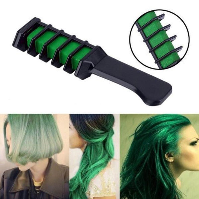 Temporary Mini Disposable Crayons Hair Color Dyeing Mascara Dye Chalk Box With Brush $9.00 Dana Fashion Color: green Beauty Tools Describe: 100% brand new quality Color as shown Feature: Very suitable for parties and beach vacations. Mix them all or use t