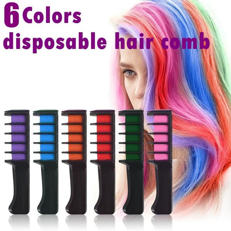 Temporary Mini Disposable Crayons Hair Color Dyeing Mascara Dye Chalk Box With Brush $19.00 Dana Fashion Color: Box 6 color Beauty Tools Describe: 100% brand new quality Color as shown Feature: Very suitable for parties and beach vacations. Mix them all o