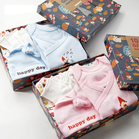 Ten-piece Set Of Maternal And Child Supplies Full Moon Baby Gifts $79.41 Dana Fashion Color: Blue Baby Clothing Product information: Style: all-match Applicable gender: neutral/male and female Gift box content: clothing + accessories / supplies Thickness: