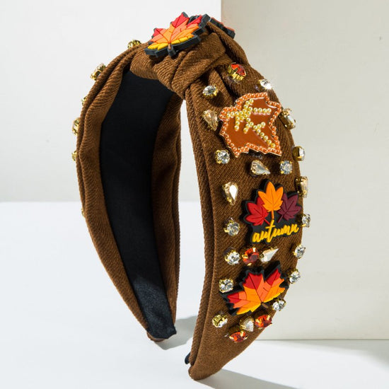 Thanksgiving Fashion Headband Inlaid Rhinestone Alloy Maple Leaf Turkey $40.50 Dana Fashion Color: Coffee Maple Leaf Women's Accessories Product information: Color: orange, yellow Maple Leaf, red maple leaf, coffee Turkey, coffee Maple Leaf Applicable peo