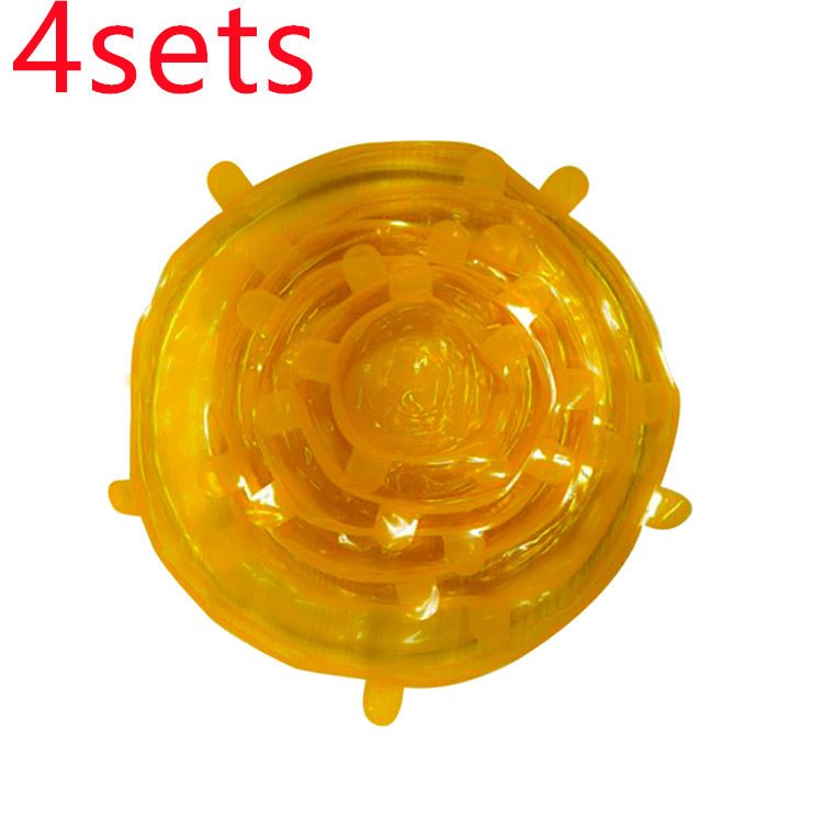 The 6-piece set of multi-functional silicone lid can be stretched to seal the fruit and vegetable lid $40.86 Dana Fashion Color: Gold1 style: 24pc Bundle Dana's Kitchen Color: transparent opp bag package, pink opp bag package, blue opp bag package, box pa