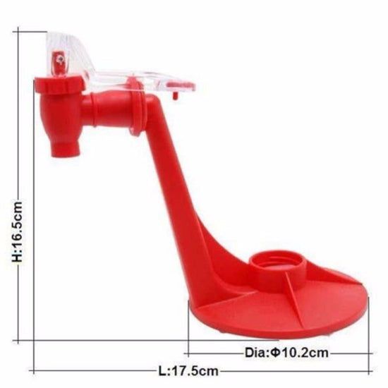 The Magic Tap Soda Dispenser $15.09 Dana Fashion Color: red Dana's Kitchen Overview: Have you ever wanted to have your very own soda machine at home? Well, now you can turn any 2-liter bottle into a soda dispenser! Just twist the Magic Tap Dispenser on to