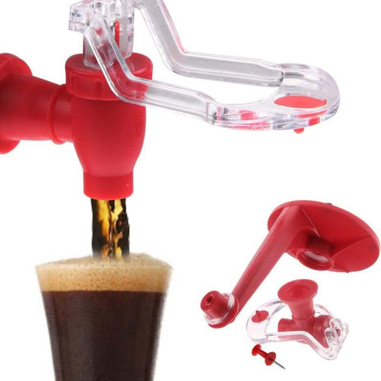 The Magic Tap Soda Dispenser $15.09 Dana Fashion Color: red Dana's Kitchen Overview: Have you ever wanted to have your very own soda machine at home? Well, now you can turn any 2-liter bottle into a soda dispenser! Just twist the Magic Tap Dispenser on to