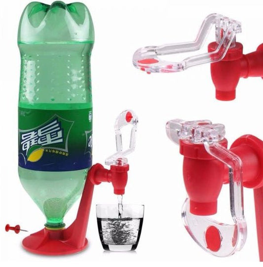 The Magic Tap Soda Dispenser $15.09 Dana Fashion Color: red Dana's Kitchen Overview: Have you ever wanted to have your very own soda machine at home? Well, now you can turn any 2-liter bottle into a soda dispenser! Just twist the Magic Tap Dispenser on to