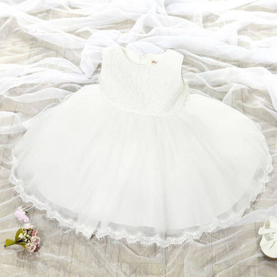 The new baby Bow Dress Dress Age 0-2 years old baby full moon child gauze skirt $26.99 Dana Fashion Color: Blue Size: L Baby Clothing 1