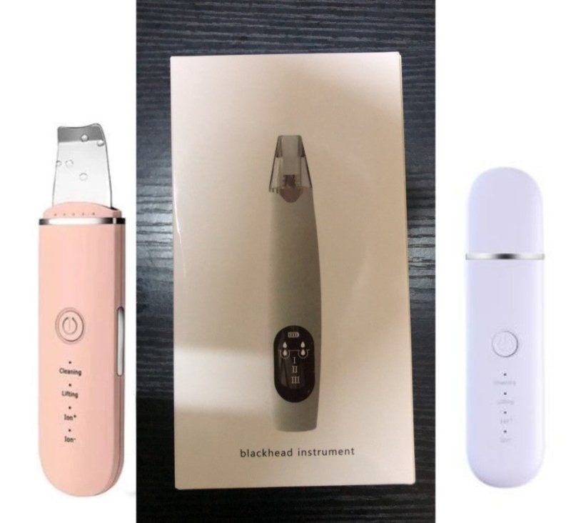 The New Ultrasonic Facial Cleanser Peeling Machine Removes Facial Blackheads $34.00 Dana Fashion Color: Pink A set Beauty Tools Product information: Net weight: 75g, 135g with packaging Size: 169*42*13.5mm Packing size: 205*75*40mm Charging power supply: