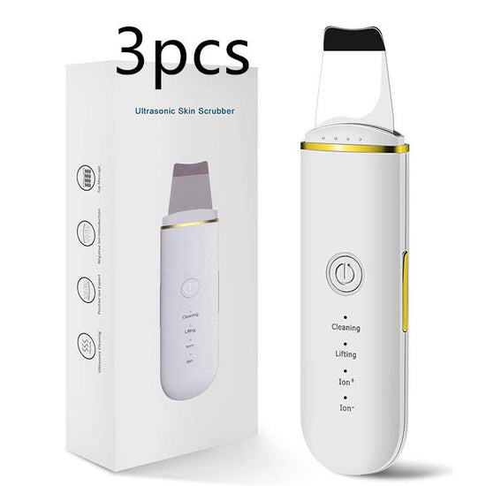 The New Ultrasonic Facial Cleanser Peeling Machine Removes Facial Blackheads $49.99 Dana Fashion Color: White 3pcs Beauty Tools Product information: Net weight: 75g, 135g with packaging Size: 169*42*13.5mm Packing size: 205*75*40mm Charging power supply:
