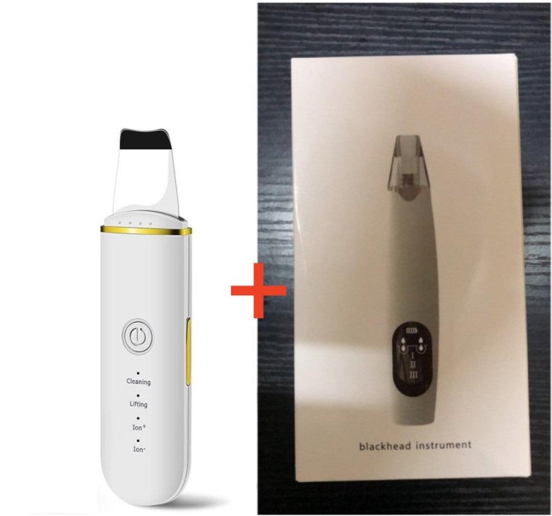 The New Ultrasonic Facial Cleanser Peeling Machine Removes Facial Blackheads $20.00 Dana Fashion Color: Blackhead suction English 1pcs Beauty Tools Product information: Net weight: 75g, 135g with packaging Size: 169*42*13.5mm Packing size: 205*75*40mm Cha