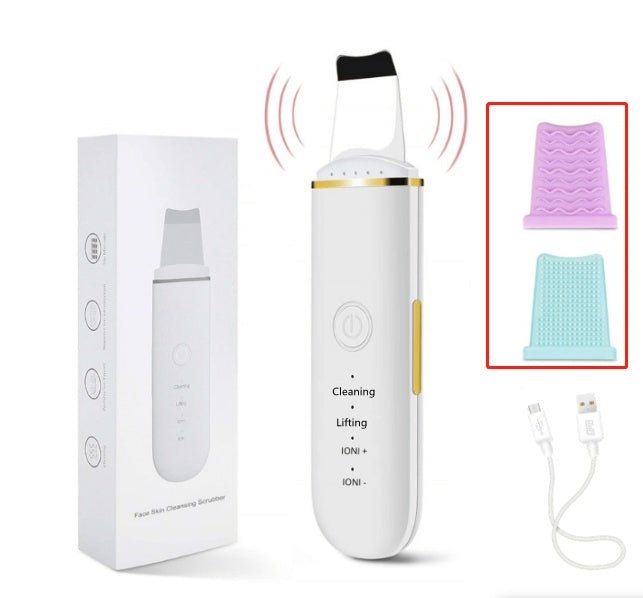 The New Ultrasonic Facial Cleanser Peeling Machine Removes Facial Blackheads $20.00 Dana Fashion Color: Blackhead suction English 1pcs Beauty Tools Product information: Net weight: 75g, 135g with packaging Size: 169*42*13.5mm Packing size: 205*75*40mm Cha