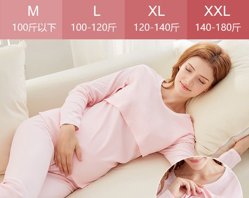 Thermal Underwear $32.62 Dana Fashion Color: Pink Size: 3XL Baby & Mother Product category: confinement clothing/nursing clothing Style: Korean version Seasons: spring, autumn, summer Thickness: ordinary Design: cartoon Collar: round collar Sleeve length: