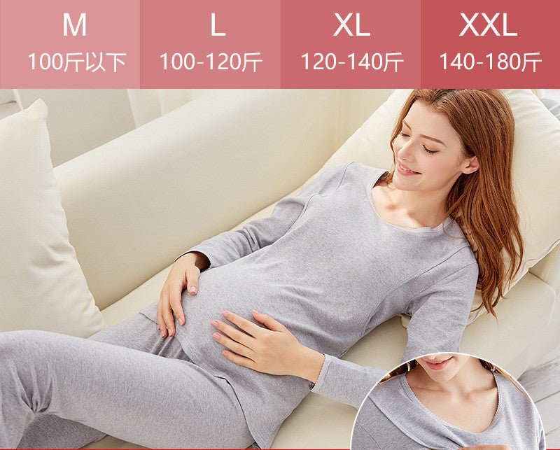 Thermal Underwear $32.62 Dana Fashion Color: Grey Size: 3XL Baby & Mother Product category: confinement clothing/nursing clothing Style: Korean version Seasons: spring, autumn, summer Thickness: ordinary Design: cartoon Collar: round collar Sleeve length: