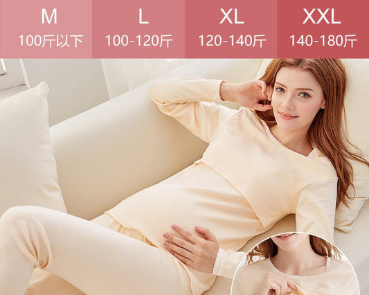 Thermal Underwear $32.62 Dana Fashion Color: Grey Size: 3XL Baby & Mother Product category: confinement clothing/nursing clothing Style: Korean version Seasons: spring, autumn, summer Thickness: ordinary Design: cartoon Collar: round collar Sleeve length: