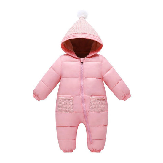 Thick Warm Flannel Soft Lined Solid Baby Romper $47.29 Dana Fashion Color: Pink Size: 100cm Baby Clothing Product information: Fabric name: nylon Suitable age group: newborn (0~1 years old, 80cm and below) Sleeve Length: Long Sleeve Style: wild Color: pin