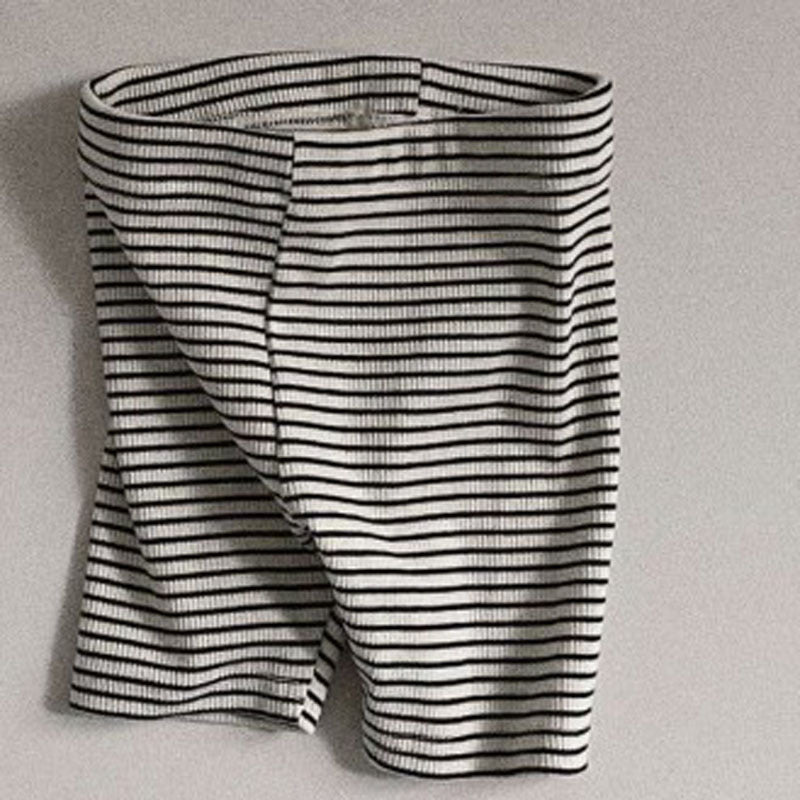 Thin Cropped Pants Baby Threaded Underwear Leggings Safety $18.98 Dana Fashion Color: Black Stripes Suit Height: 100cm Baby Clothing Product information: Pattern: solid color Color: apricot, gray black, pink stripes, black stripes Flight opening: hair ban
