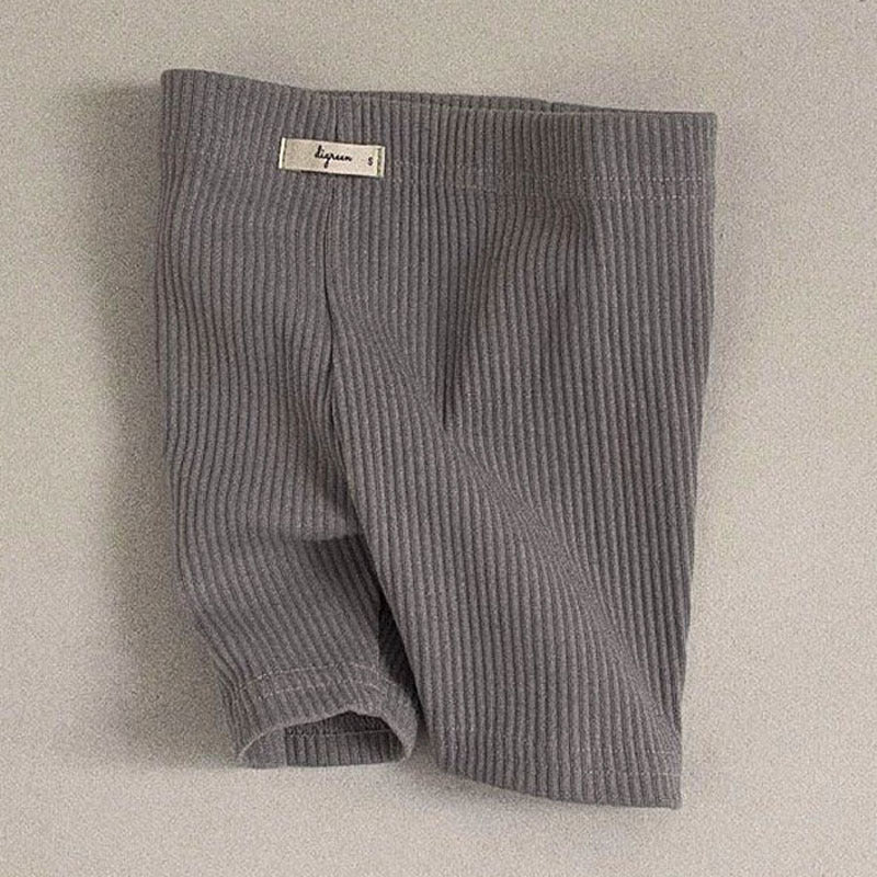 Thin Cropped Pants Baby Threaded Underwear Leggings Safety $18.98 Dana Fashion Color: Gray Suit Height: 100cm Baby Clothing Product information: Pattern: solid color Color: apricot, gray black, pink stripes, black stripes Flight opening: hair band Suitabl