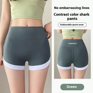 Green Stitching Yoga Pants