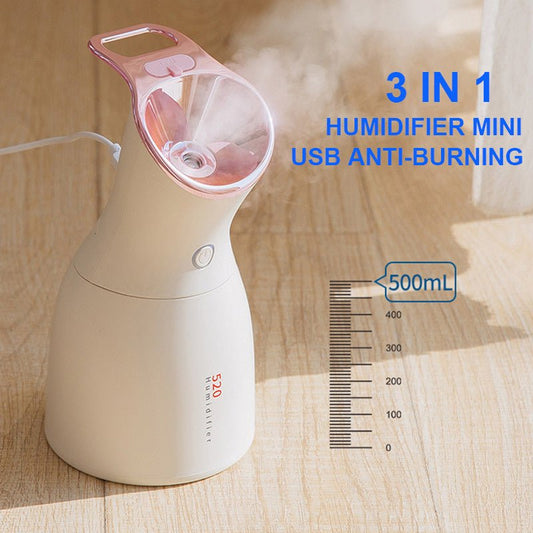 Three-in-one Purple Light Disinfection Lamp Humidifier $39.00 Dana Fashion Color: Pink Beauty Tools Overview: Design concept: The sleek and full-bodied appearance gives us a lot of love, named 520 humidifier, which also shows that this product has large c