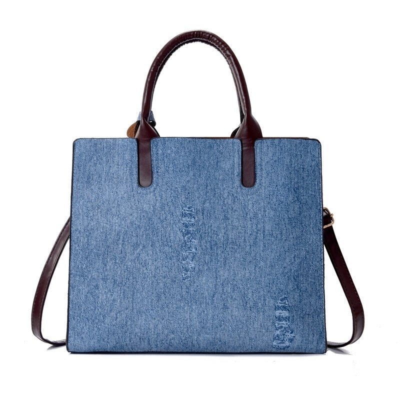 Three-piece Handbag Shoulder Crossbody $54.36 Dana Fashion Color: Black Women's Bags Product information: Lining texture: Polyester Applicable scenario: Daily configuration Color: yellow, black, dark blue, denim blue, gray Outer bag type: Sandwich pocket